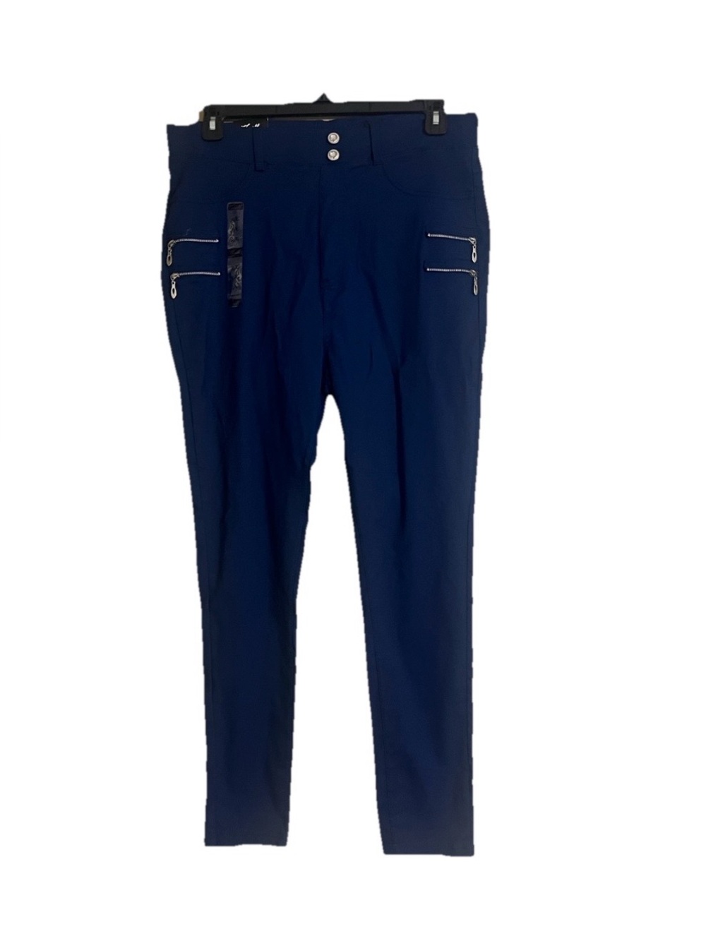 Thrill Leggings Sz 3XL (US L/XL) Zip/Button Detail Pockets Pull On High Rise